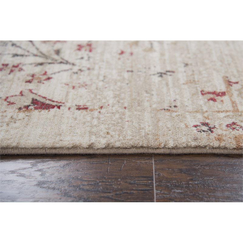 Alora Decor Euphoria 8' x 10' Floral Ivory/Gray/Rust/Blue Hybrid Area Rug