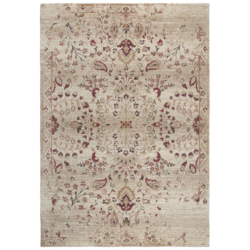 Alora Decor Euphoria 5' x 8' Floral Ivory/Gray/Rust/Blue Hybrid Area Rug