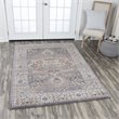 Alora Decor Euphoria 5' x 8' Distress Gray/Gray/Rust/Blue Hybrid Area Rug