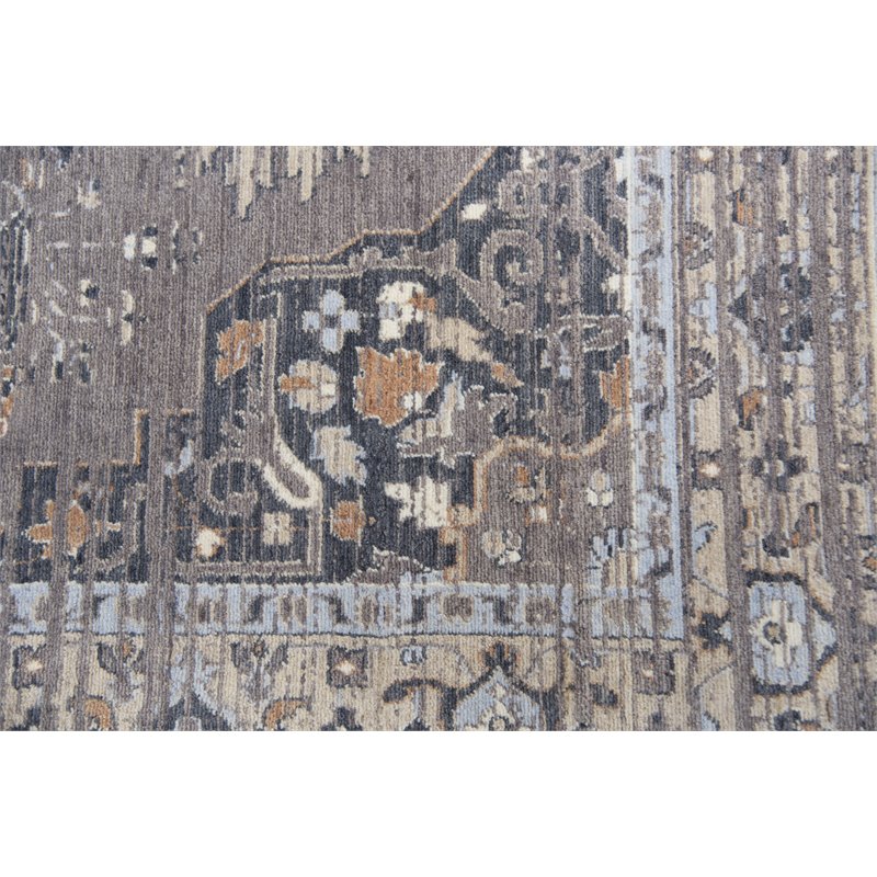 Alora Decor Euphoria 5' x 8' Distress Gray/Gray/Rust/Blue Hybrid Area Rug