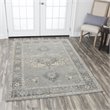 Alora Decor Euphoria 3' x 5' Distress Gray/Gray/Rust/Blue Hybrid Area Rug
