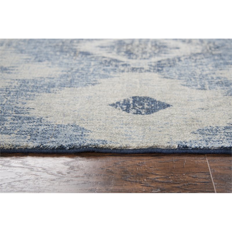 Alora Decor Euphoria 5' x 8' Chevron iKat Lt. Gray/Gray/Rust/Blue Hybrid Rug