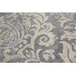 Alora Decor Euphoria 8' x 10' Damask Distress Gray/Gray/Rust/Blue Hybrid Rug