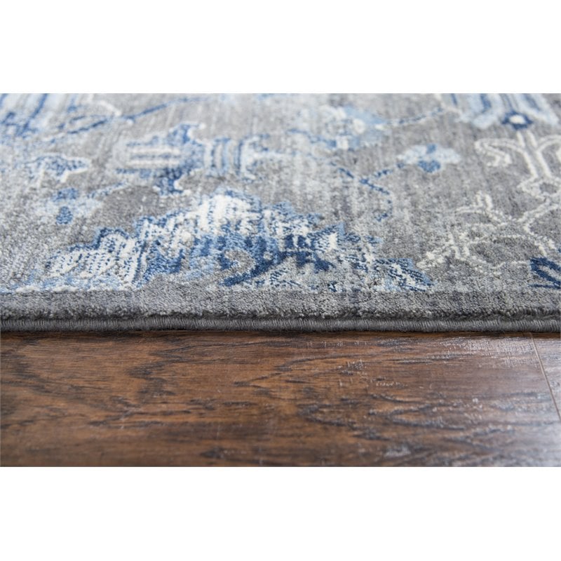 Alora Decor Euphoria 8' x 10' Gray/Gray/Rust/Blue Hybrid Area Rug