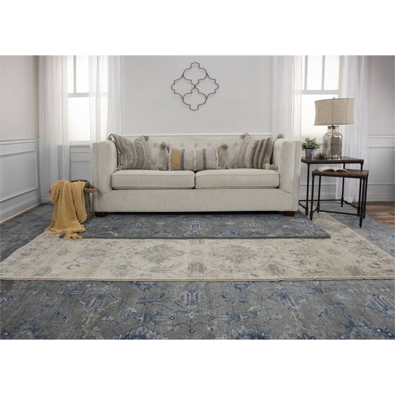 Alora Decor Euphoria 9' x 12' Gray/Gray/Rust/Blue Hybrid Area Rug