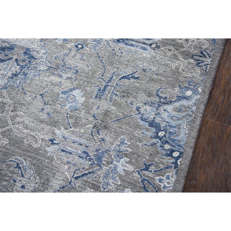 Alora Decor Euphoria 9' x 12' Gray/Gray/Rust/Blue Hybrid Area Rug