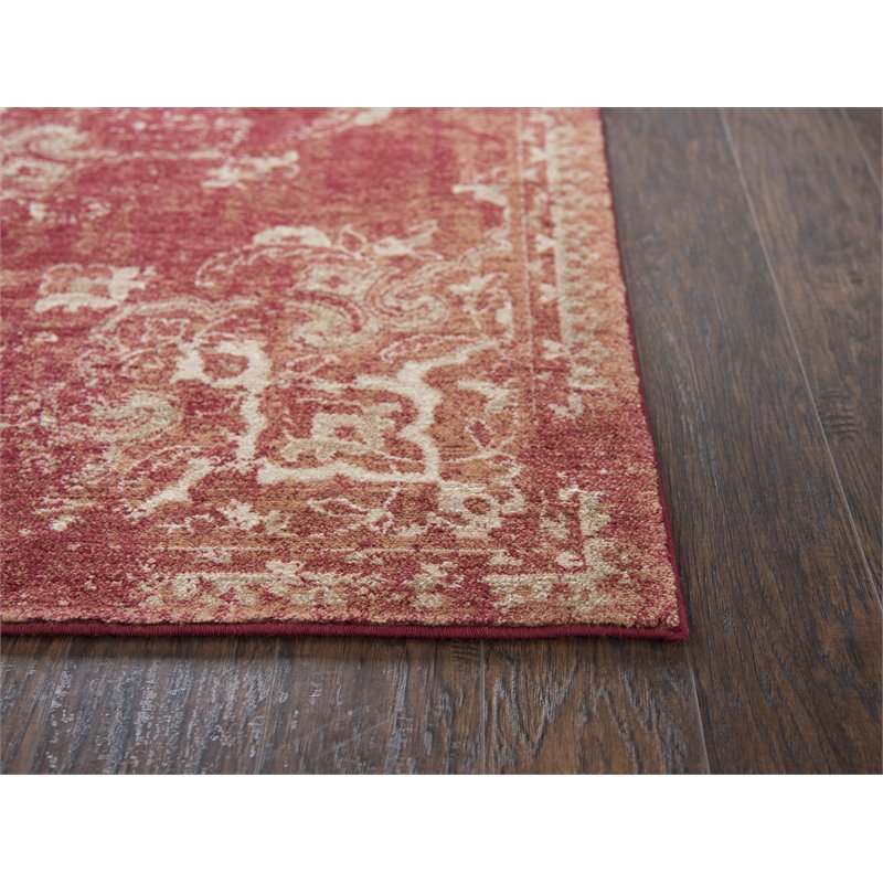 Alora Decor Euphoria 8' x 10' Distress Red/Gray/Rust/Blue Hybrid Area Rug