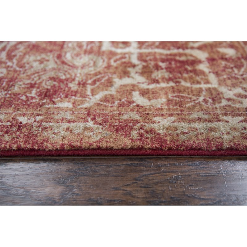 Alora Decor Euphoria 8' x 10' Distress Red/Gray/Rust/Blue Hybrid Area Rug