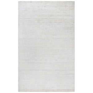 Alora Decor Demure 8' x 10' Solid Silver/Silver Hand-Loomed Area Rug