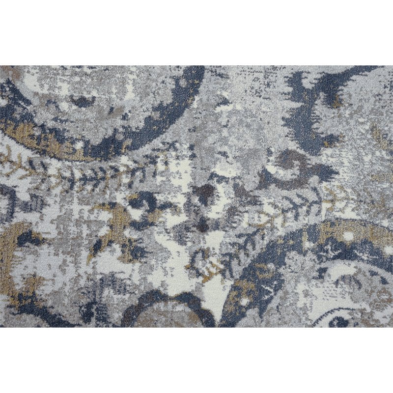alora decor lavish 3'11&quot x 5'6&quot beige/gray/rust/blue power-loomed area rug
