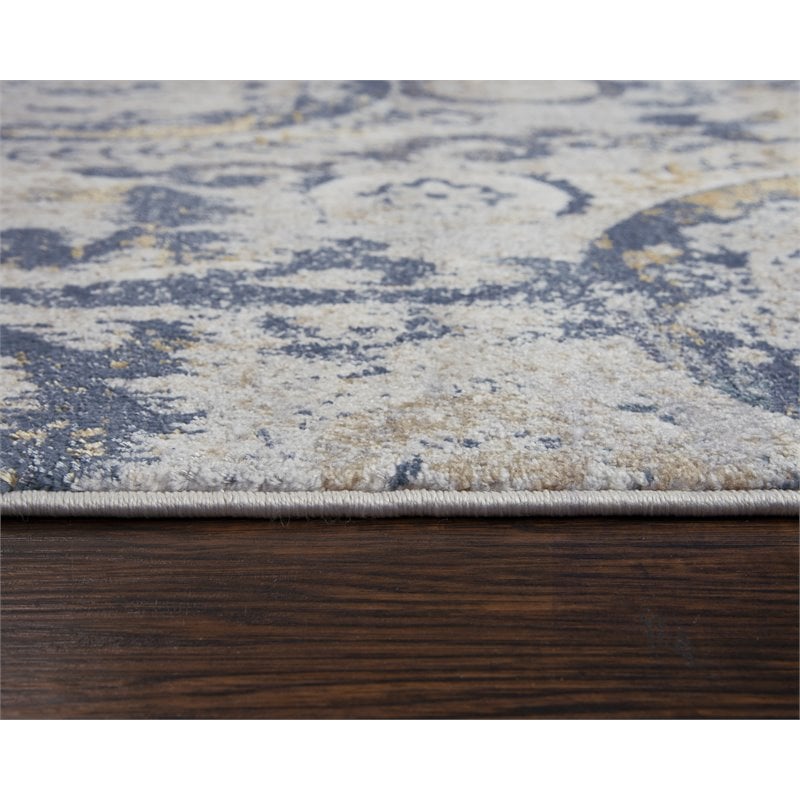alora decor lavish 3'11&quot x 5'6&quot beige/gray/rust/blue power-loomed area rug