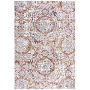 Alora Decor Lavish 8'10&quotx11'10&quot Beige/Gray/Rust/Blue Power-Loomed Area Rug