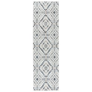 Alora Decor Lavish 2'7&quotx8' Geometric Beige/Gray/Rust/Blue Power-Loomed Area Rug