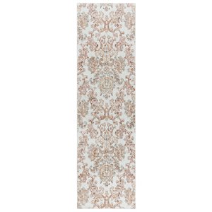 Alora Decor Lavish 2'7&quotx8' Geometric Beige/Gray/Rust/Blue Power-Loomed Area Rug