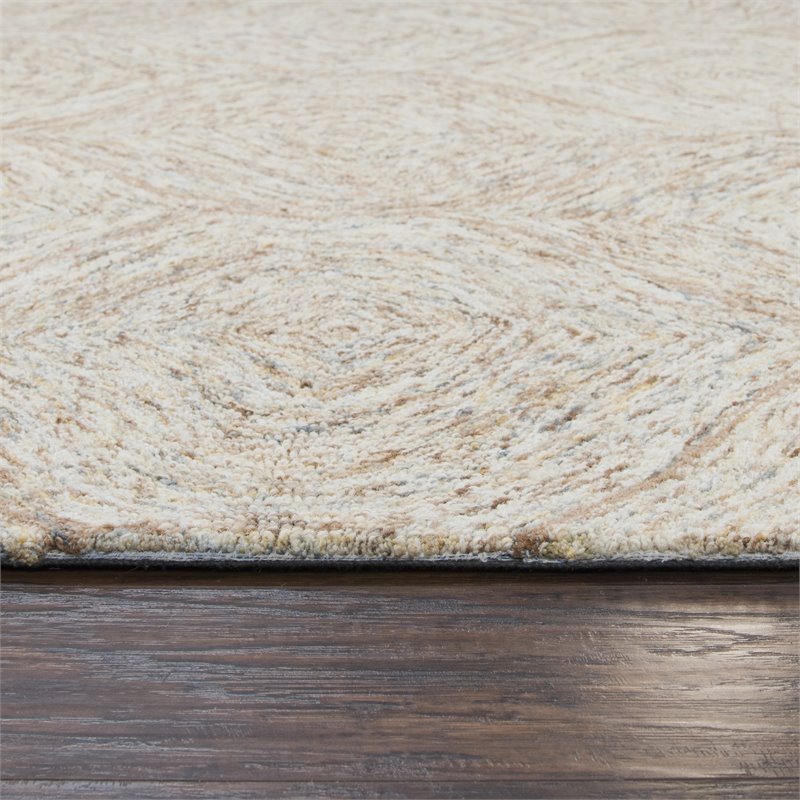 Alora Decor London 8' x 10' Trellis Brown/Gray/Rust/Blue Hand-Tufted Area Rug