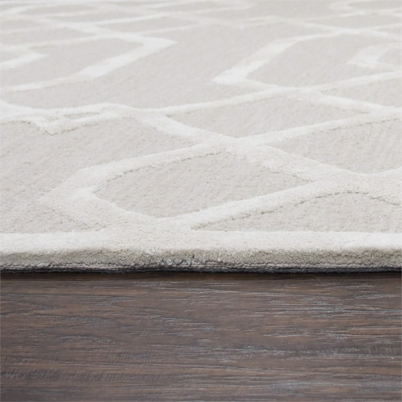 Alora Decor Madison 5' x 8' Trellis Beige/Ivory Hand-Tufted Area Rug