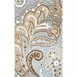 Alora Decor Makalu 3' x 5' Paisley Beige/Natural Hand-Tufted Area Rug