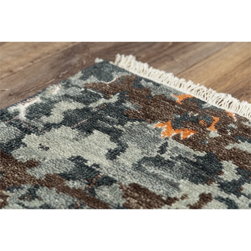 Alora Decor Muse 6' x 9' Charcoal/Black/Blue/Red/Yellow Hand Knotted Area Rug
