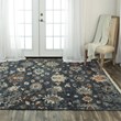 Alora Decor Muse 6' x 9' Charcoal/Black/Blue/Red/Yellow Hand Knotted Area Rug