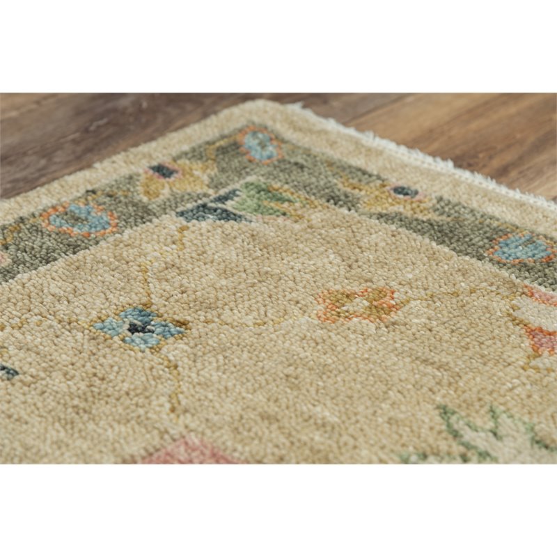 Alora Decor Muse 8' x 10' Beige/Brown/Purple/ Green/ Orange Hand Knotted Rug