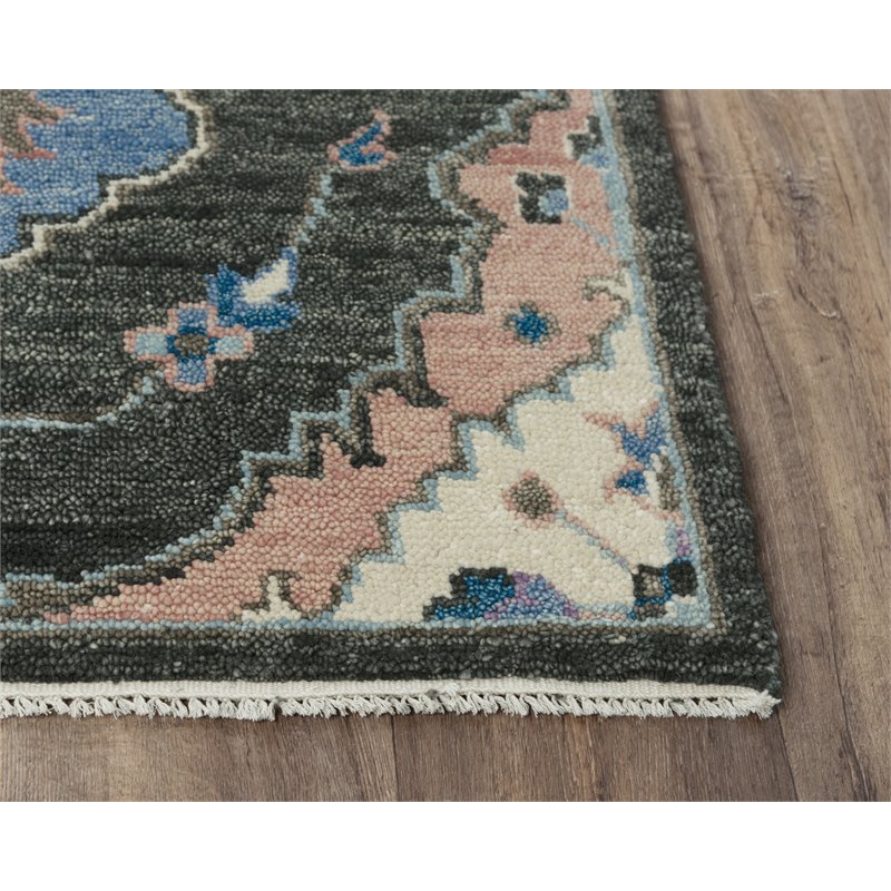 Alora Decor Muse 8' x 10' Charcoal/Gray/Blue/Brown Hand Knotted Area Rug