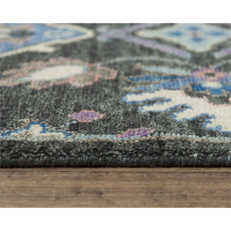 Alora Decor Muse 8' x 10' Charcoal/Gray/Blue/Brown Hand Knotted Area Rug