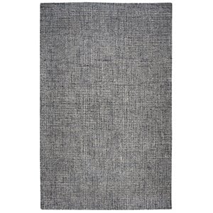 Alora Decor London 8' x 10' Tweed Black/Gray/Rust/Blue Hand-Tufted Area Rug