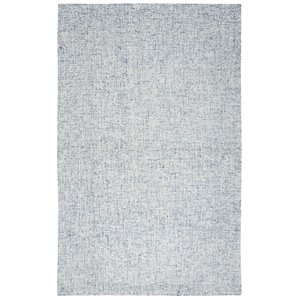 Alora Decor London 3' x 5' Solid Blue/Gray/Rust/Blue Hand-Tufted Area Rug