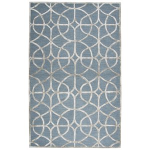 Alora Decor Madison 8' x 10' Trellis Denim/Gray Hand-Tufted Area Rug