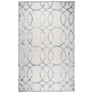 Alora Decor Madison 3' x 5' Geometric Cream/DK.Gray Hand-Tufted Area Rug