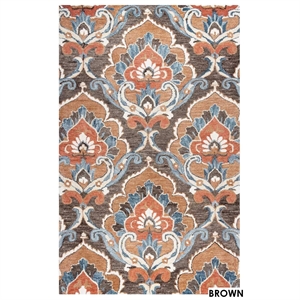 Alora Decor Napoli 2'6&quot x 8' Medallion Mocha/Ivory Hand-Tufted Area Rug