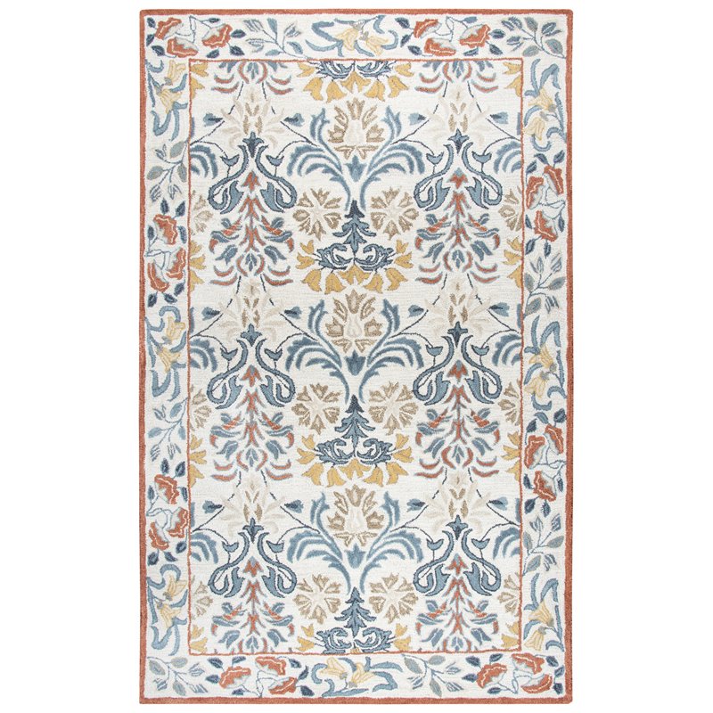 Alora Decor Lavine 8' x 10' Floral Natural/Rust/Blue Gray/Brown/Gold Area Rug