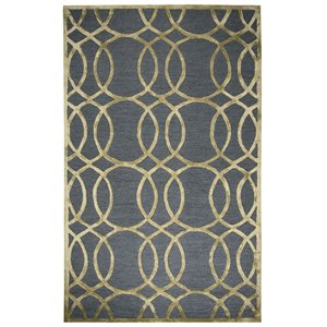 Alora Decor Madison 8' x 10' Geometric/Trellis Gray/Gold Hand-Tufted Area Rug