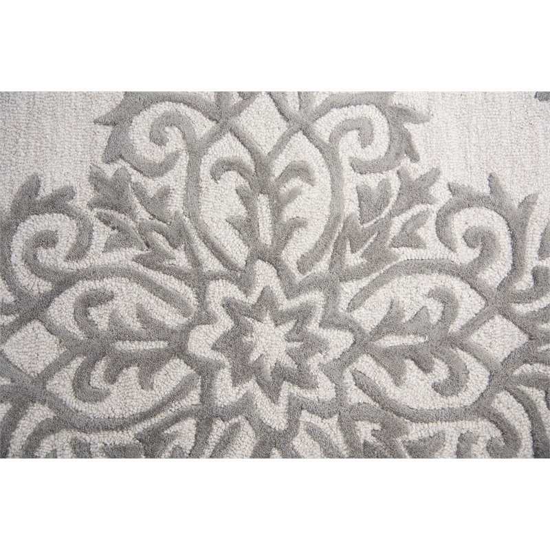 Alora Decor Lavine 8' x 10' Medallion Natural/Taupe Hand-Tufted Area Rug