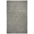 Alora Decor Makalu 5' x 8' Geometric/Solid Gray/Natural Hand-Tufted Area Rug
