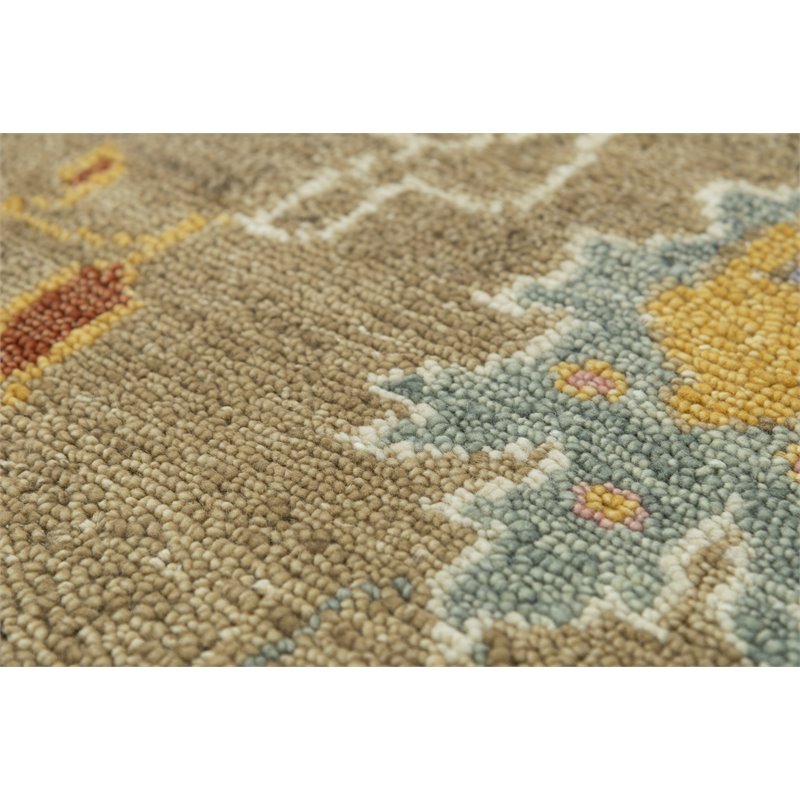 Alora Decor Muse 8' x 10' Taupe/Gray/Brown/Blue/Gray Hand Knotted Area Rug
