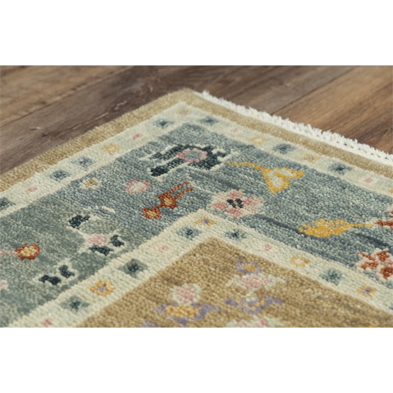 Alora Decor Muse 8' x 10' Taupe/Gray/Brown/Blue/Gray Hand Knotted Area Rug