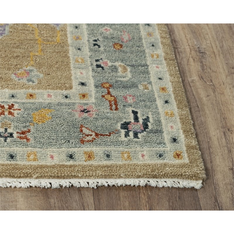 Alora Decor Muse 9' x 12' Taupe/Gray/Brown/Blue/Gray Hand Knotted Area Rug