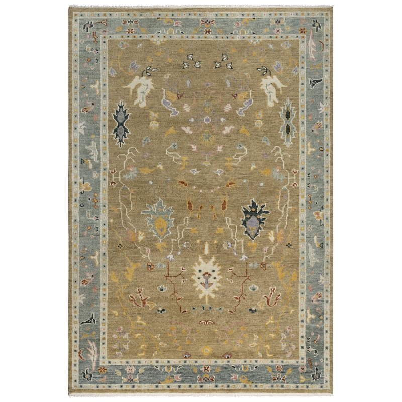 Alora Decor Muse 6' x 9' Taupe/Gray/Brown/Blue/Gray Hand Knotted Area Rug