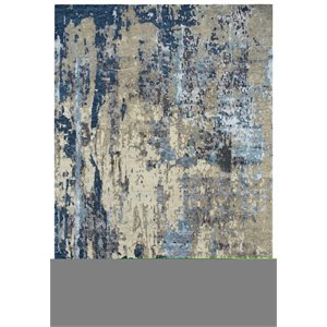 Alora Decor Noble 8' x 10' Abstract Beige/Gray/Gray/Rust/Blue Hand Knot Area Rug