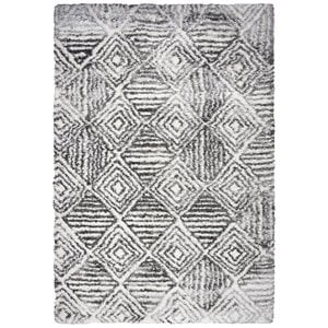 Alora Decor Midnight 7'10&quot x 10'6&quot Geometric Charcoal/Ivory Area Rug