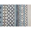 Alora Decor Ryder 8' Round Southwest/Tribal Blue/Ivory Hand-Tufted Area Rug