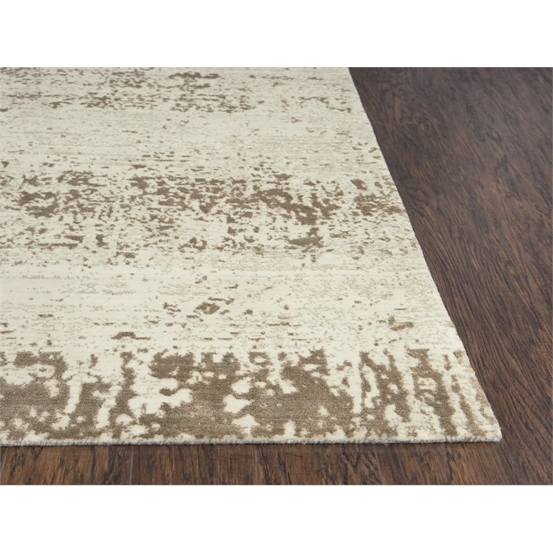 Alora Decor Radiant 8' x 10' Abstract Beige/Ivory/Tan Hybrid Area Rug