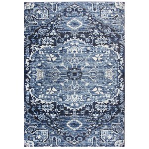 Alora Decor Swagger 6'7&quot x 9'6&quot Medallion Lt. Blue/Medium Blue/Dk Blue Area Rug