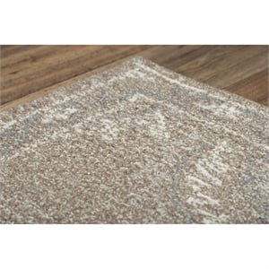 Alora Decor Peace 8'9&quot x 11'9&quot Floral Brown/Brown Hand-Tufted Area Rug