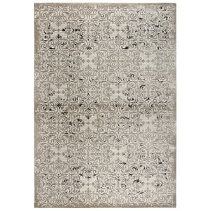 Alora Decor Swagger 3'3&quot x 5'3&quot Beige/Taupe/Gray/Black Power-Loomed Area Rug