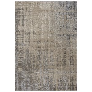 Alora Decor Venice 8'10&quotx11'10&quot Beige/Silver/ Taupe Power-Loomed Area Rug