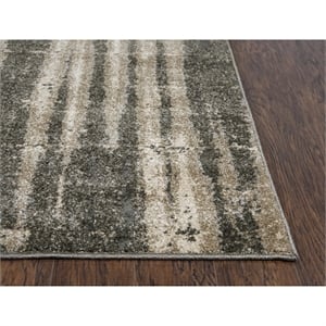 Alora Decor Venice 3'11&quot x 5'6&quot Abstract Beige/Beige/Taupe Power-Loomed Area Rug