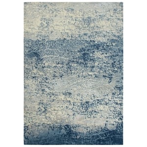 Alora Decor Radiant 8' x 10' Abstract Blue/Ivory/Gray Hybrid Area Rug