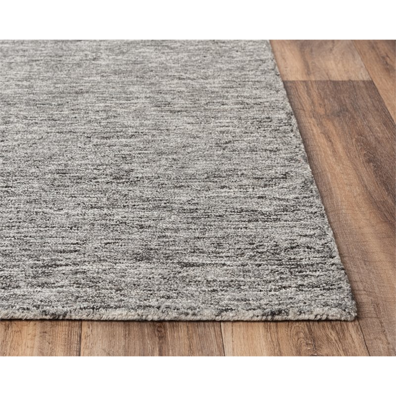 Alora Decor Winston 5' x 8' Speckled Solid Gray/Charcoal/Black Area Rug
